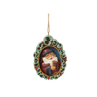 Heartwood Creek Hanging Ornament 11cm Santa with Bell, 6015493