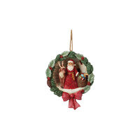 Heartwood Creek Hanging Ornament 8cm Santa Scene Diorama, 6015511