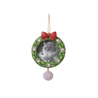 Heartwood Creek Hanging Ornament 8cm Cat Pet Wreath Frame, 6015515