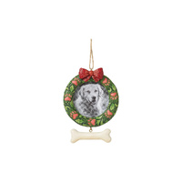 Heartwood Creek Hanging Ornament 8cm Dog Pet Wreath Frame, 6015516