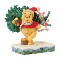 Disney Traditions Figurine 16cm Pooh with Christmas Tree, Christmas Decoration 6016886