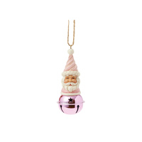 Heartwood Creek Hanging Ornament 8cm Santa on Bell, 6017021