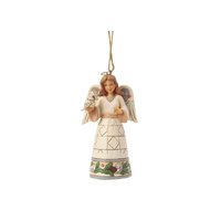 Heartwood Creek Hanging Ornament 11cm Angel with Owl, 6017184