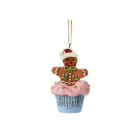 Heartwood Creek Hanging Ornament 10cm Cupcake Gingerbread, 6017271
