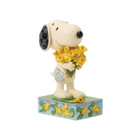 Peanuts by Jim Shore Figurine 13cm Snoopy with Daffodils, 6017914