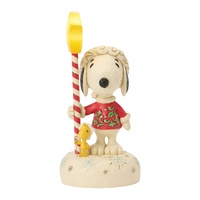 Peanuts by Jim Shore Figurine 18cm Snoopy with LED Light Up Star Staff, 6018684