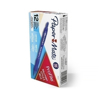 Paper Mate Profile Retractable Ballpoint Pen 1.0mm Blue Box of 12 #2095462