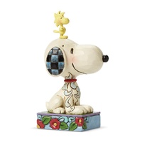 Peanuts by Jim Shore Figurine 13cm Snoopy & Woodstock Personality Pose, 4044677