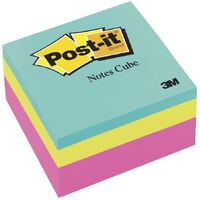 3M Post-It Notes Memo Cube 76 mm x 76 mm Pink Wave Multi-Coloured