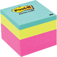 3M Post-It Notes Cube 48 mm x 48 mm Assorted Brights #2051-MC