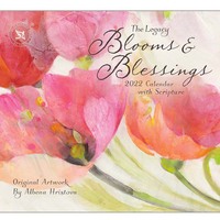 2022 Calendar Blooms and Blessings w/ Scripture by Albena H, Legacy WCA65536