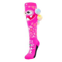 Crazy Skates Novelty Socks One Size Fits Most - Little Monster Pink Socks 