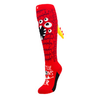 Crazy Skates Novelty Socks One Size Fits Most - Little Monster Red Socks
