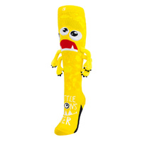 Crazy Skates Novelty Socks One Size Fits Most - Little Monster Yellow Socks
