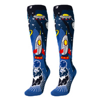 Crazy Skates Novelty Socks One Size Fits Most - Space Star Crazy Socks