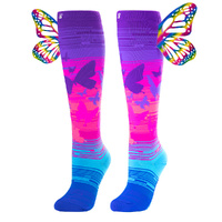 Crazy Skates Novelty Socks One Size Fits Most - Butterfly Crazy Socks