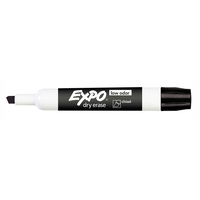 Expo Dry Erase Whiteboard Marker Chisel Tip Bold (Box of 12) Black