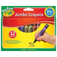 Crayola My First Jumbo Crayons, 12 Colours, 12 Months +, Designed for Little Hands, Creative Play, Perfect for Junior Artists and Preschool