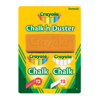 Crayola Chalk n Duster Set with 24 Chalk Sticks (White and Coloured)
