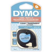Dymo LetraTag Tape Clear Plastic Label