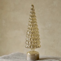 Christmas Tree 11x36cm Rotating Glass Tree with Mercury LED Light, GB55-1