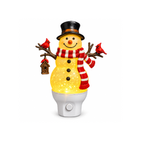 Christmas Plug-in Night Light xcm Twinkle Tide with Snowman LED Light, MJ50-4