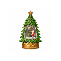Christmas Tree 11x18cm Snowing Santa LED Type-C, JT51-8