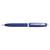 Sheaffer 100 Ballpoint Pen Medium 9339 Glossy Blue with Chrome Trim, 117863