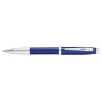 Sheaffer 100 Rollerball Pen Medium 9339 Glossy Blue with Chrome Trim, 117862