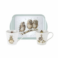 Pimpernel Wrendale Designs Mug & Tray Set Owls, Hare, Ducks
