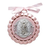 Roman Child/Baby Pink Cradle Medal Boxed #43084