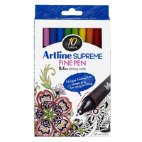 Artline Supreme Fineliner 0.4mm 10-Piece Assorted 102110