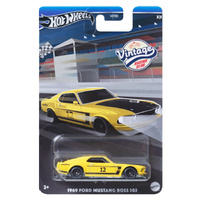 Hot Wheels Vintage Racing Club Diecast Car 1:64 Scale - 1969 Ford Mustang Boss 302