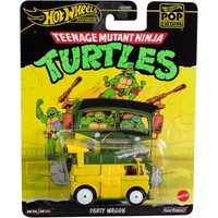 Hot Wheels Premium Pop Culture Diecast Car 1:64 Scale - Teenage Mutant Ninja Turtles Party Wagon, HXF04