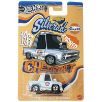 Hot Wheels Silver Series Tooned Gulf Diecast Car 1:64 - Toon'd '83 Chevy Silverado