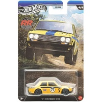 Hot Wheels Silver Series Rally Racers Diecast Car 1:64 Scale - 71 Datsun 510, JKX64