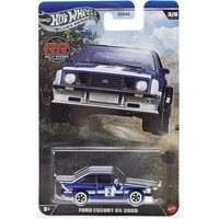 Hot Wheels Silver Series Rally Racers Diecast Car 1:64 Scale - Ford Escort RS 2000, JKX63