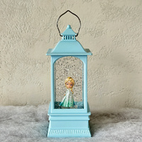 Snowing Malta Lantern with Princess 20cm Blue, Musical Lights Xmas & Co JT80-1