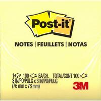 3M Post-It Notes 76x76 Yellow #654-HB