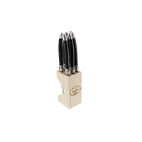 Jean Dubost Maison Steak Knife Set 6-Piece Black, MAB66131