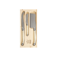 Jean Dubost Laguiole Simplicite Cheese Set 3-Piece Ivory, SI97036