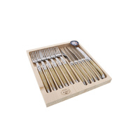 Jean Dubost Maison Steak Set 12-Piece Light Horn, MA97-13692