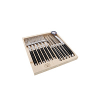 Jean Dubost Maison Steak Set 12-Piece Black, MAB97-13692