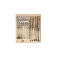 Jean Dubost Laguiole Simplicite Steak Set 12-Piece Ivory, SI13692