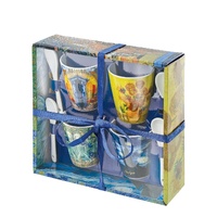 Enesco Arty Collection Cup & Spoon Set of 4 Vincent Van Gogh, Whitehill 523433