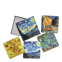 Enesco Arty Collection Coasters Set of 4 Vincent Van Gogh, Whitehill 523541