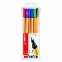 Stabilo Point 88 Fineliners Assorted 6 Pack