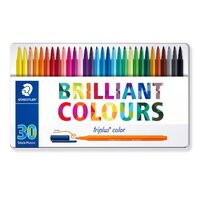 Staedtler Triplus Fineliner in Tin of  30 Pieces Brilliant Colours 323 M30