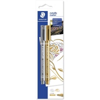 Staedtler Metallic Markers Gold/Silver - Pack of 2