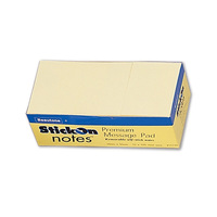 Beautone Stick On Notes 38x50 Yellow 12 Pack #11110